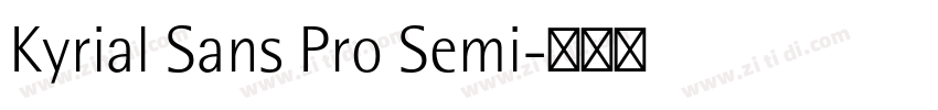 Kyrial Sans Pro Semi字体转换